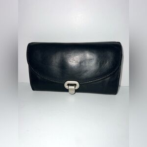 VTG Black Wilsons Leather Wallet Y2K